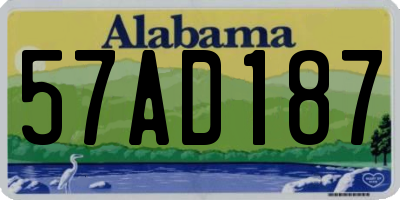 AL license plate 57AD187