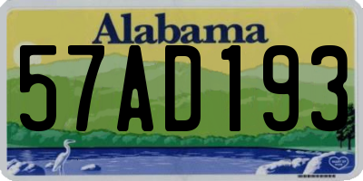 AL license plate 57AD193
