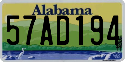 AL license plate 57AD194