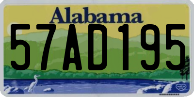 AL license plate 57AD195