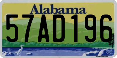 AL license plate 57AD196