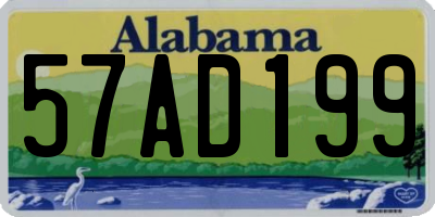 AL license plate 57AD199