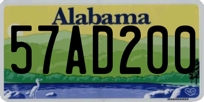 AL license plate 57AD200