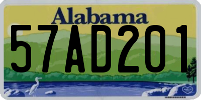 AL license plate 57AD201