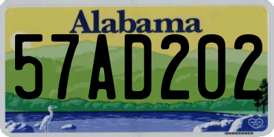 AL license plate 57AD202