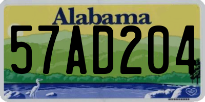 AL license plate 57AD204