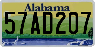 AL license plate 57AD207