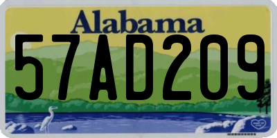 AL license plate 57AD209