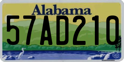 AL license plate 57AD210