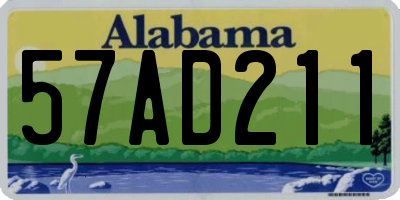 AL license plate 57AD211