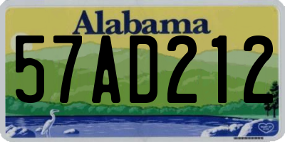 AL license plate 57AD212