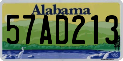 AL license plate 57AD213