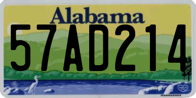 AL license plate 57AD214