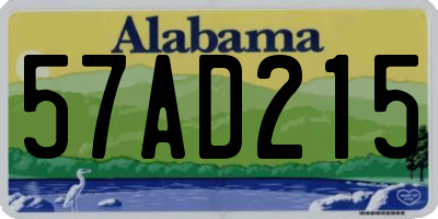 AL license plate 57AD215