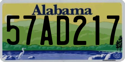 AL license plate 57AD217