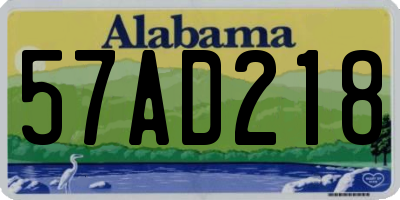 AL license plate 57AD218
