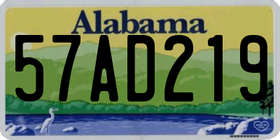 AL license plate 57AD219