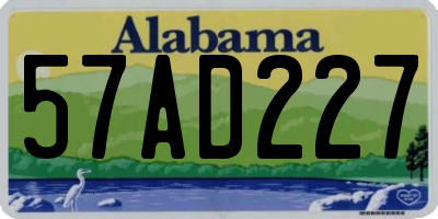 AL license plate 57AD227