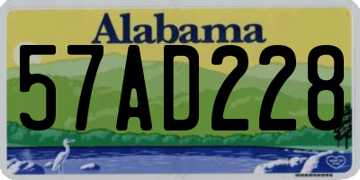 AL license plate 57AD228