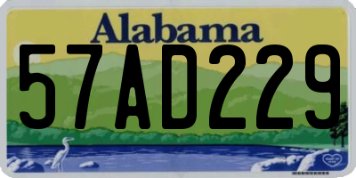 AL license plate 57AD229