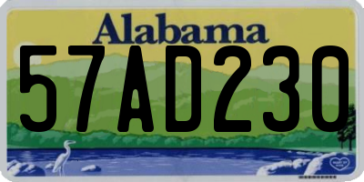 AL license plate 57AD230