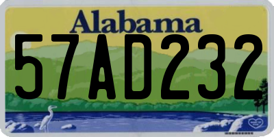 AL license plate 57AD232