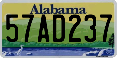 AL license plate 57AD237