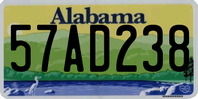 AL license plate 57AD238