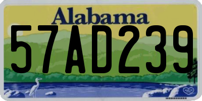AL license plate 57AD239