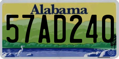 AL license plate 57AD240