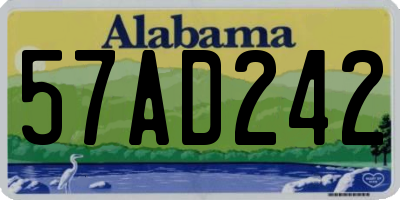 AL license plate 57AD242