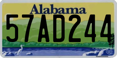 AL license plate 57AD244