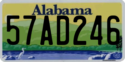AL license plate 57AD246