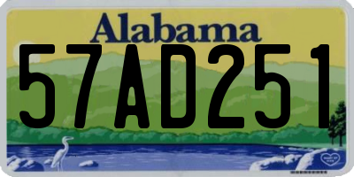 AL license plate 57AD251
