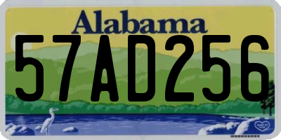 AL license plate 57AD256