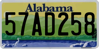 AL license plate 57AD258