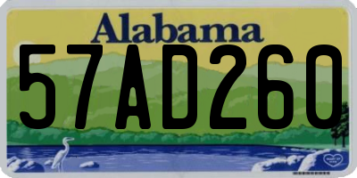 AL license plate 57AD260