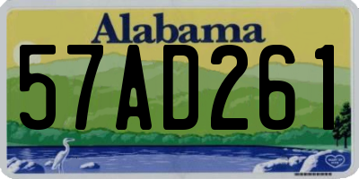 AL license plate 57AD261