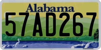 AL license plate 57AD267