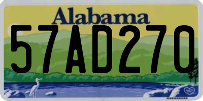 AL license plate 57AD270