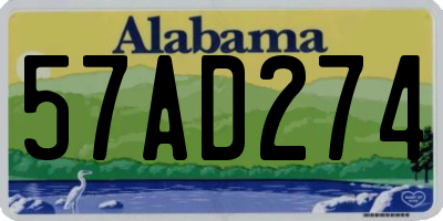 AL license plate 57AD274