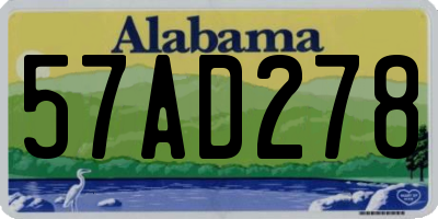 AL license plate 57AD278