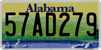 AL license plate 57AD279