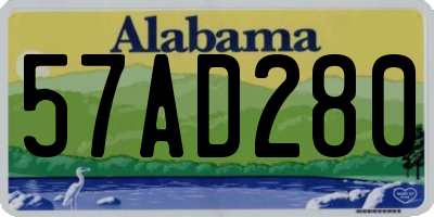AL license plate 57AD280