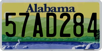 AL license plate 57AD284