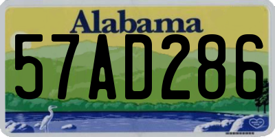 AL license plate 57AD286