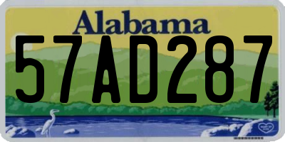 AL license plate 57AD287