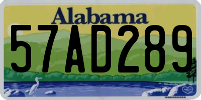 AL license plate 57AD289