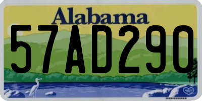 AL license plate 57AD290