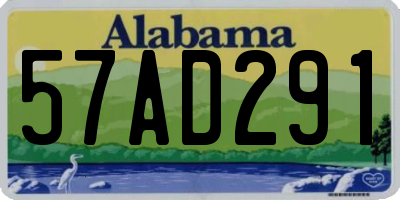 AL license plate 57AD291